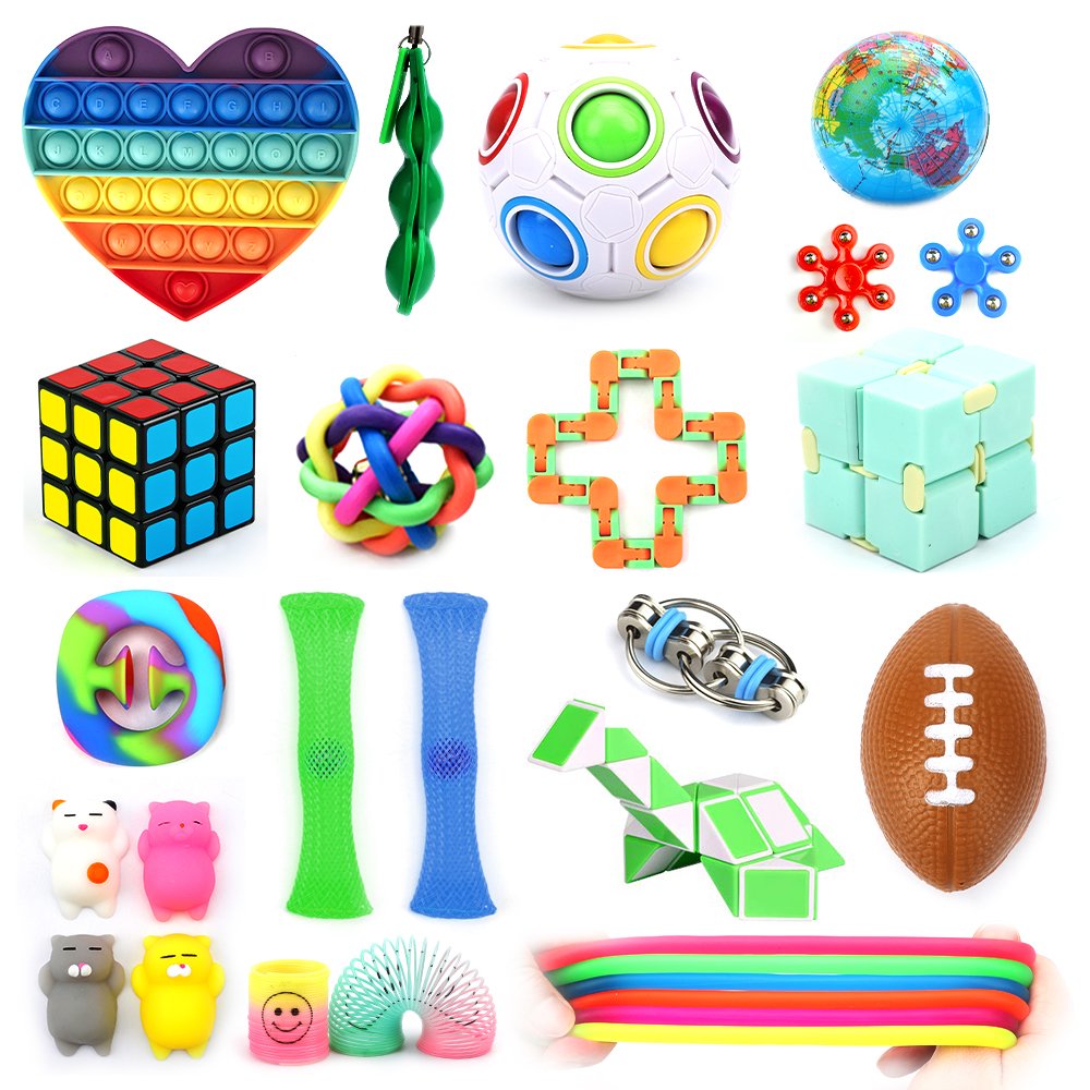 Hot Selling ASTM EN71Custom Logo Packaging Fidget Toys Pack Anti Stress Reliever Autism Sensory Fidget Toys Set