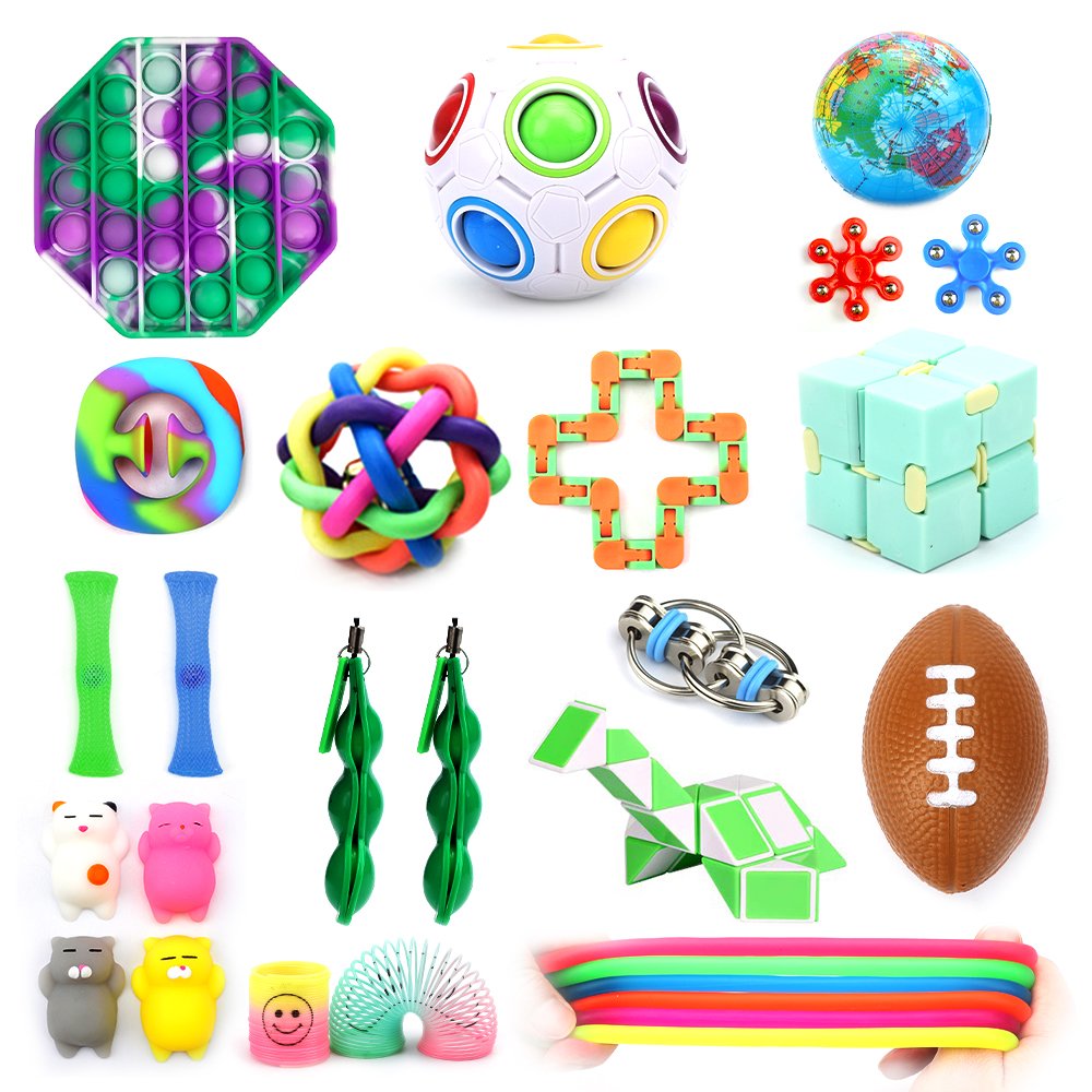 Hot Selling ASTM EN71Custom Logo Packaging Fidget Toys Pack Anti Stress Reliever Autism Sensory Fidget Toys Set
