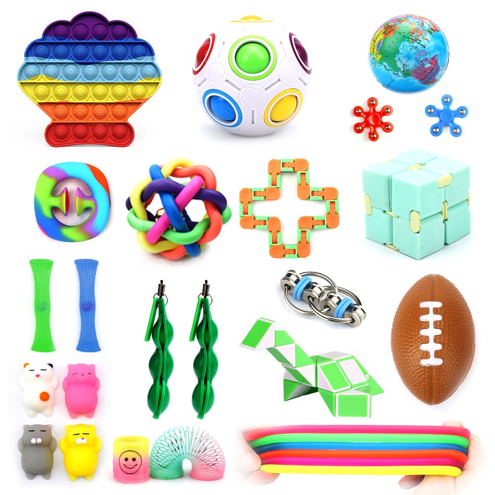 Hot Selling ASTM EN71Custom Logo Packaging Fidget Toys Pack Anti Stress Reliever Autism Sensory Fidget Toys Set