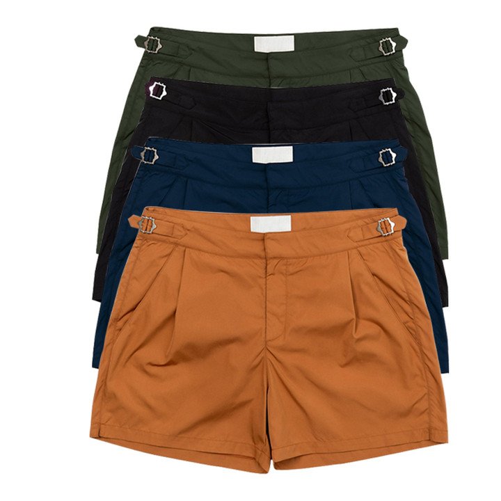 Custom Classic Side Adjusters Buckle Fit Swimwear Beachwear Swimsuit Mens Swim Trunks Waterproof Nylon Beach Swim Shorts For Men