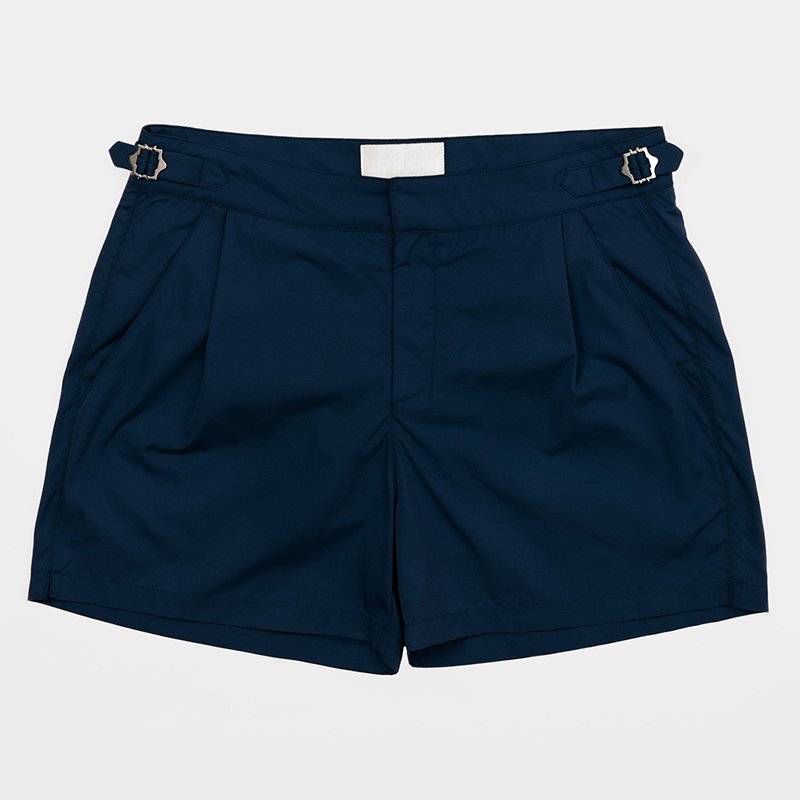 Custom Classic Side Adjusters Buckle Fit Swimwear Beachwear Swimsuit Mens Swim Trunks Waterproof Nylon Beach Swim Shorts For Men