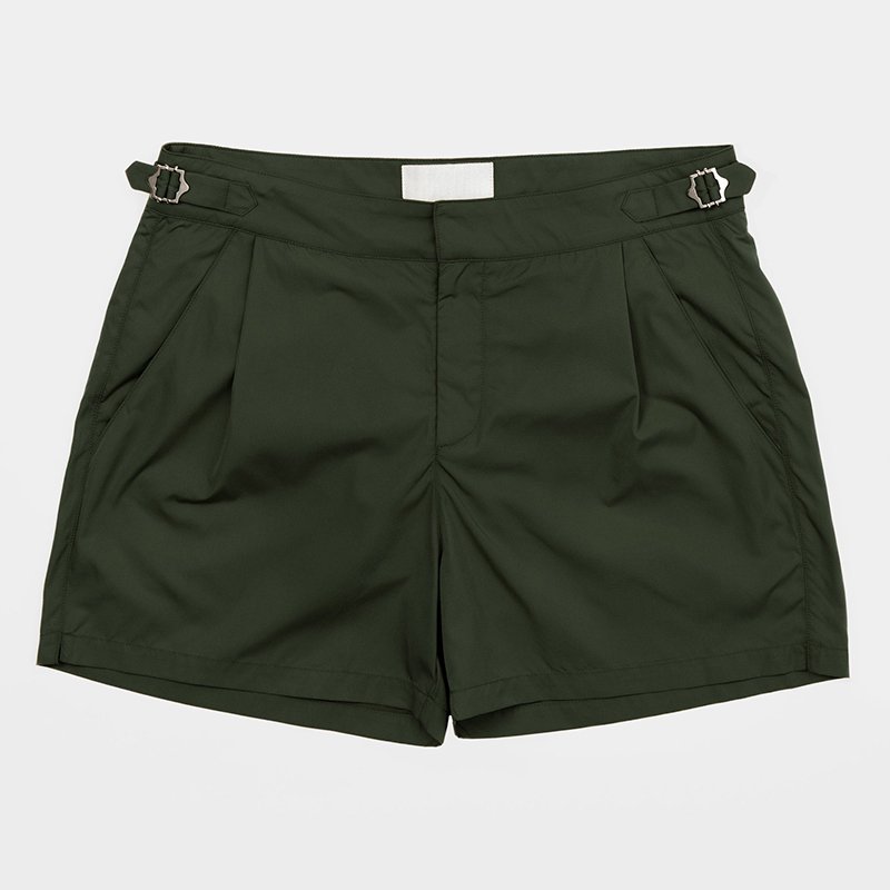 Custom Classic Side Adjusters Buckle Fit Swimwear Beachwear Swimsuit Mens Swim Trunks Waterproof Nylon Beach Swim Shorts For Men