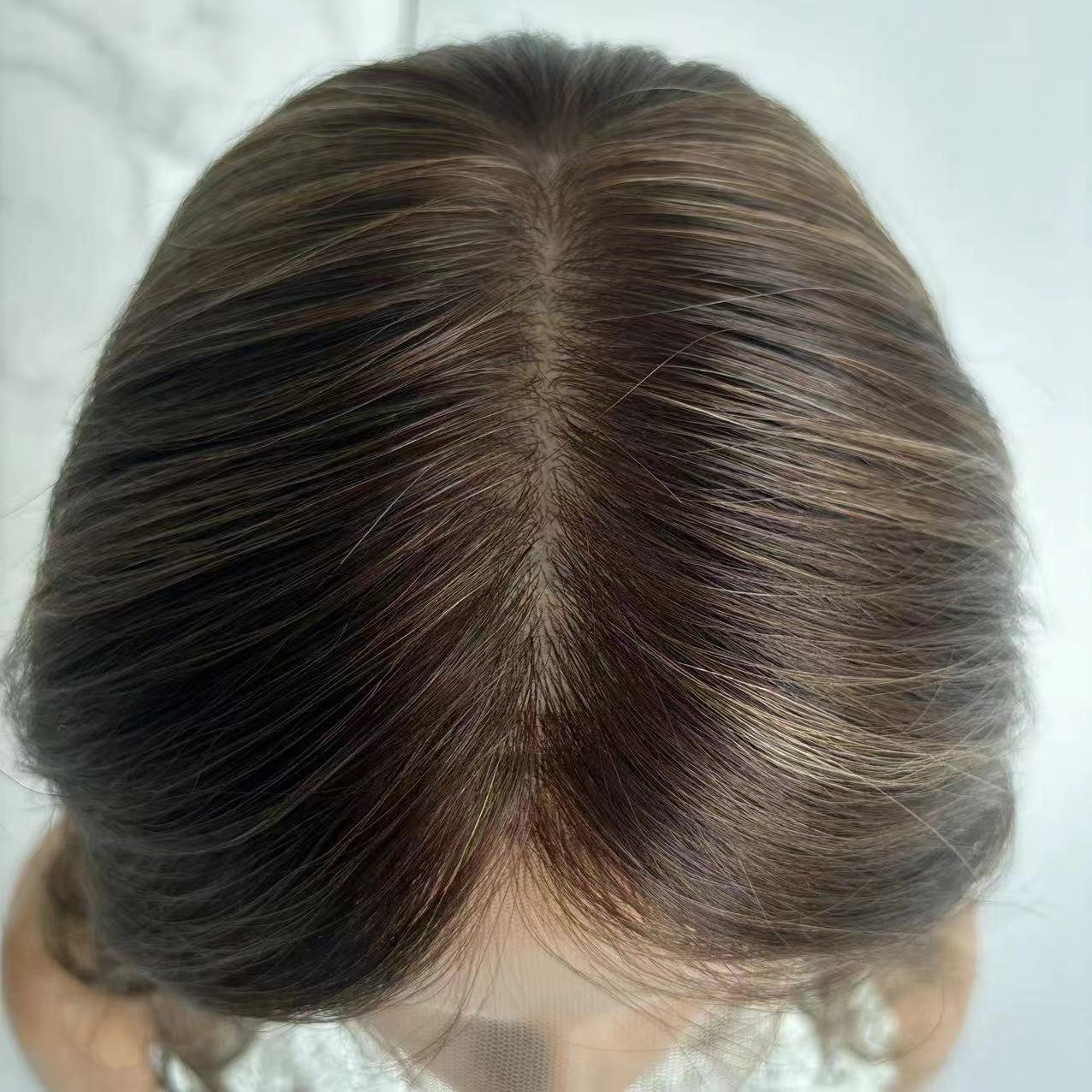 Ready To Ship Glueless Silk Top Silicone Medical Wig Replacement European Human Hair For Alopecia Or Cancer