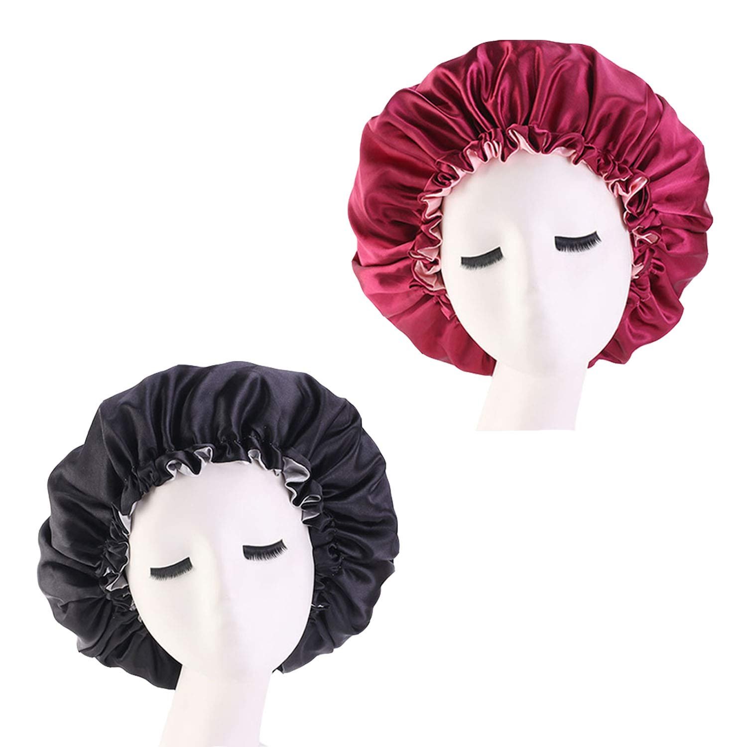 Big Size Beauty Print Satin Silk Bonnet New Extra Large Satin Lined Ankala Bonnet