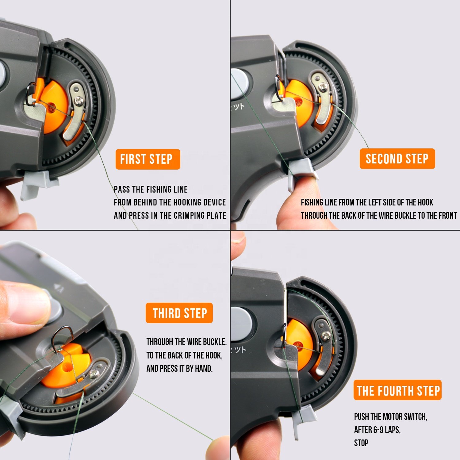Portable Electric Automatic Fishing Hook Tier Machine Fishing Accessories Tie