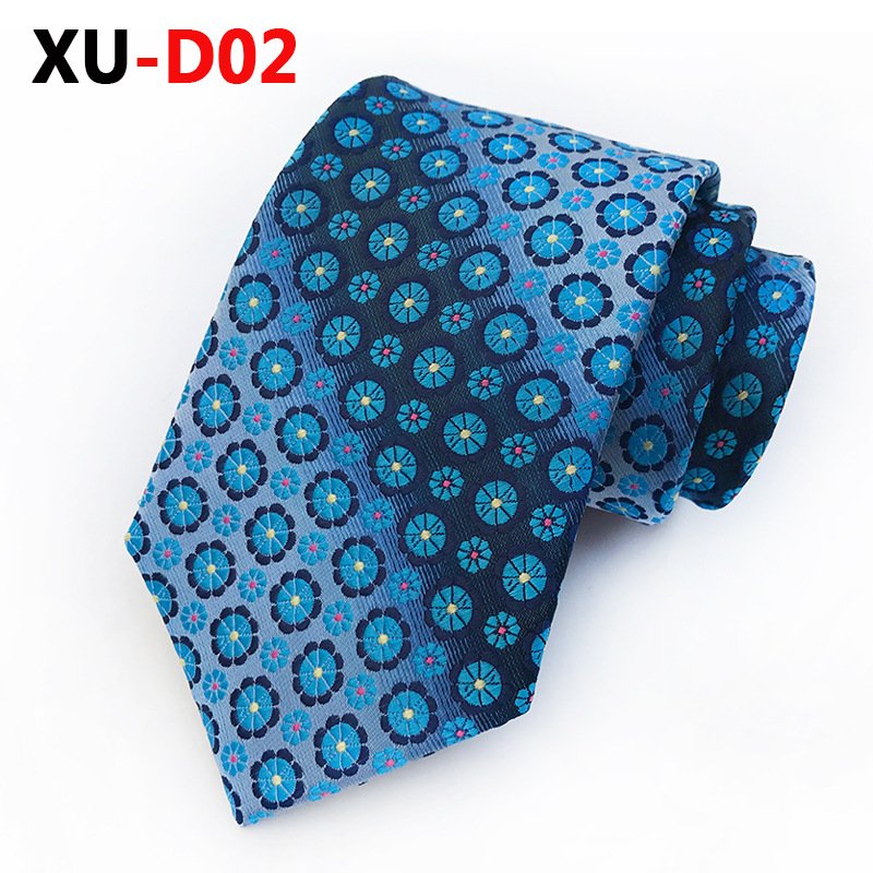 European Unique Flower Glod Paisley Polyester Jacqauard Woven Ties For Men