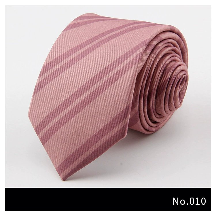 Wholesale Fashion 100% Polyester Men's Business Tie Custom Striped Logo Design