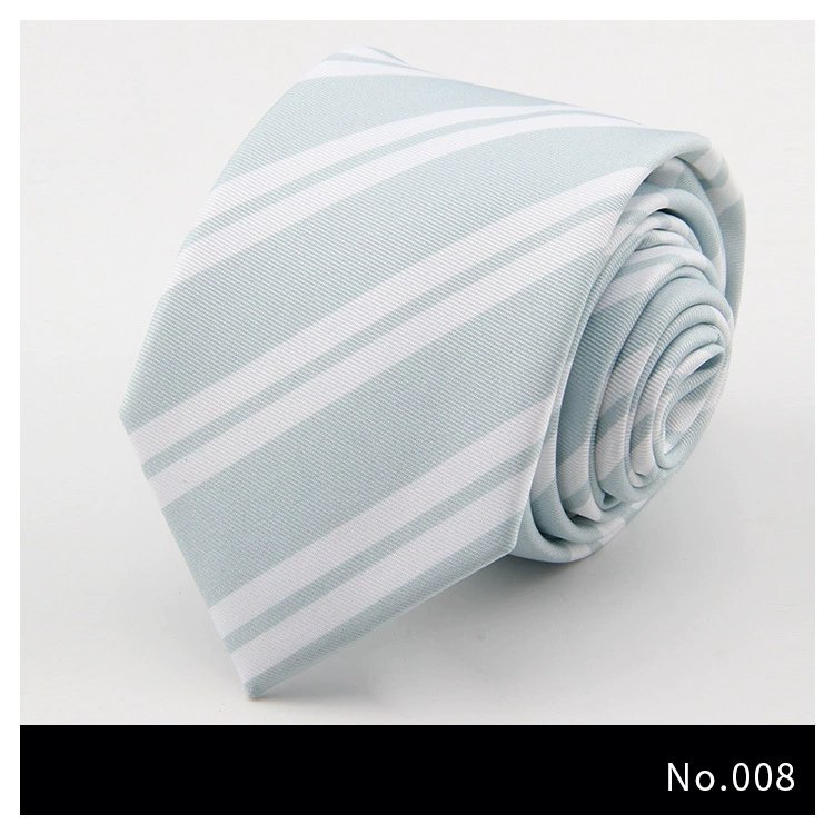 Wholesale Fashion 100% Polyester Men's Business Tie Custom Striped Logo Design