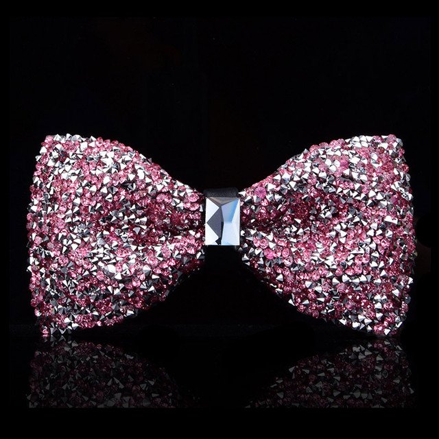 New design crystal bling bowtie for men wedding banquet feast club party bridegroom shinning rhinestone bow tie