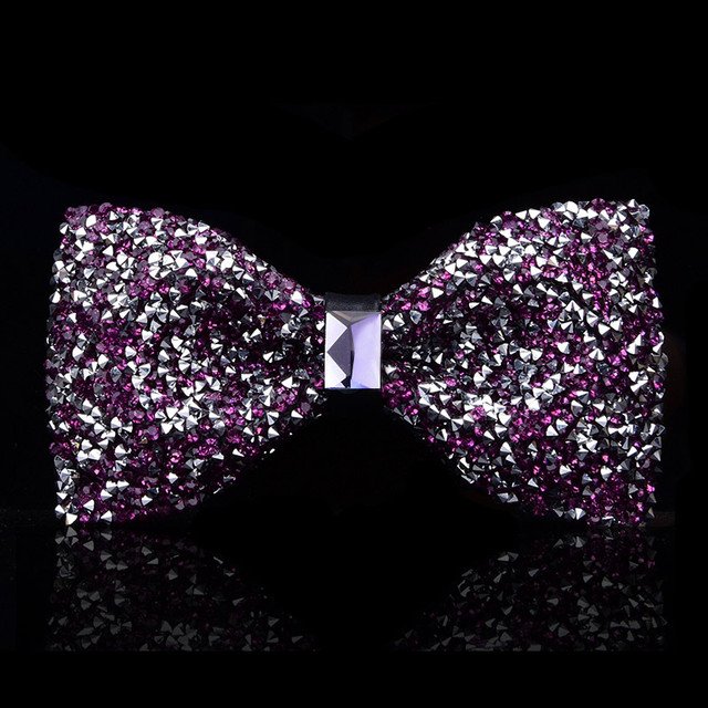 New design crystal bling bowtie for men wedding banquet feast club party bridegroom shinning rhinestone bow tie