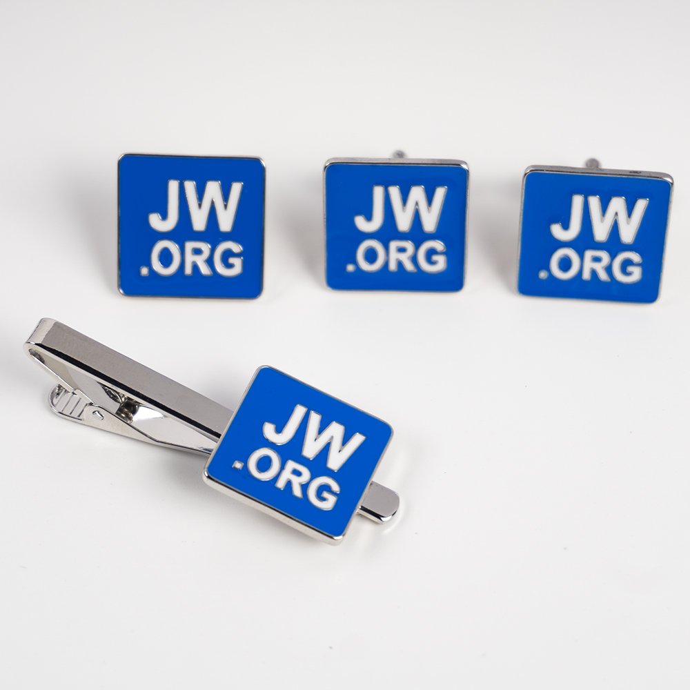Wholesale Fancy Fashion Customized Square Jw Org Logo Enamel Tie Clip Cufflink Metal Lapel Pin Badge