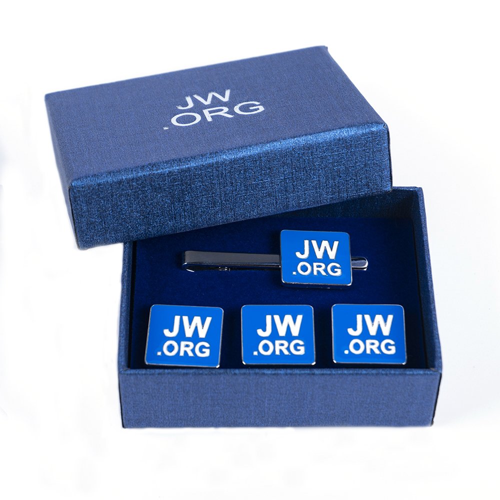 Wholesale Fancy Fashion Customized Square Jw Org Logo Enamel Tie Clip Cufflink Metal Lapel Pin Badge