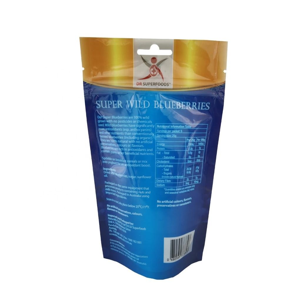 Customized Design Logo Transparent Food Zip lock Bag Custom Printed Clear Stand Up Pouch for Snack Packaging