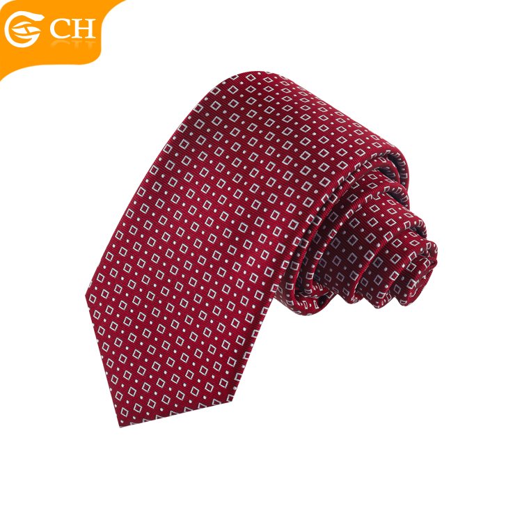 OEM Chinese Old Brand Manufacturers Red Latest Designer Neckties Personalized Red Long Solid Custom Gift Set Tie
