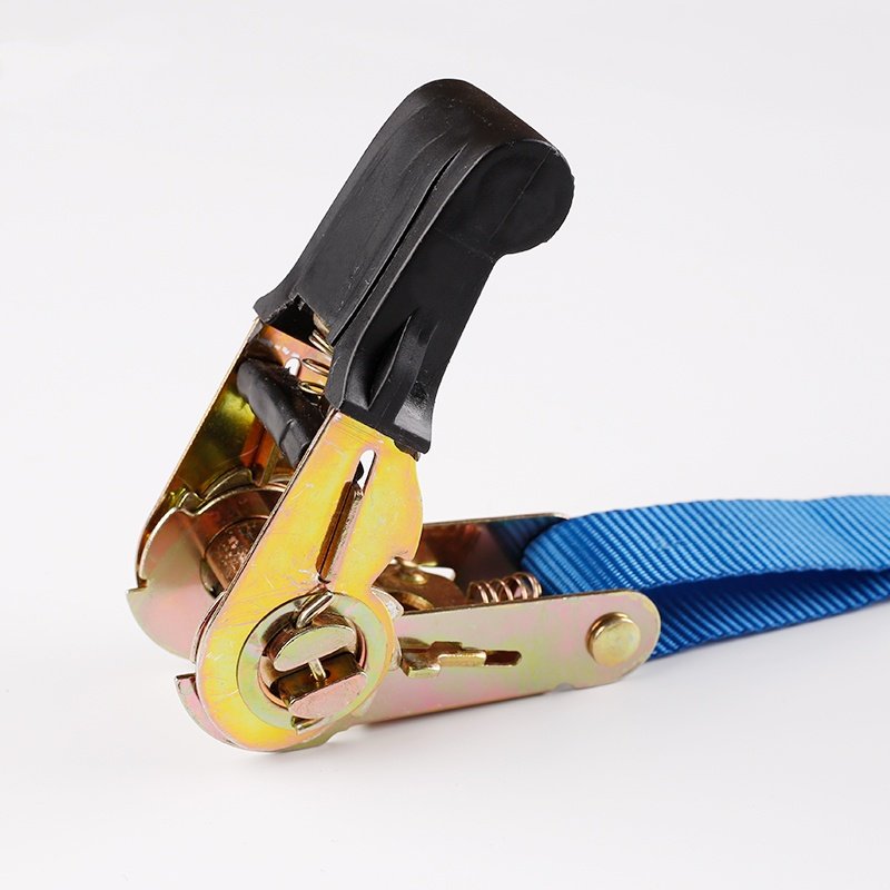 Cargo Straps for Moving Appliances Lawn Equipment 1 Inch Ratchet Tie Down Strap with S hook end.