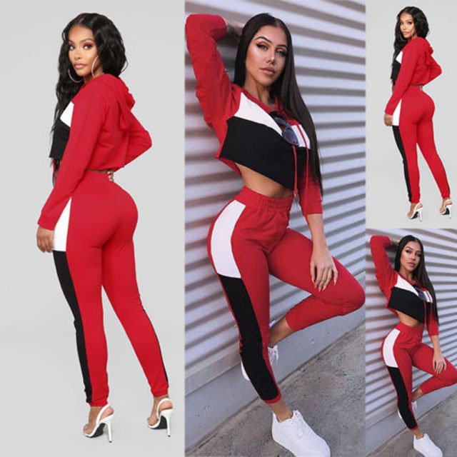 wholesale custom Women Casual 2 Piece Outfit Long Pant Set Sweatsuits Tracksuits Women's Sets