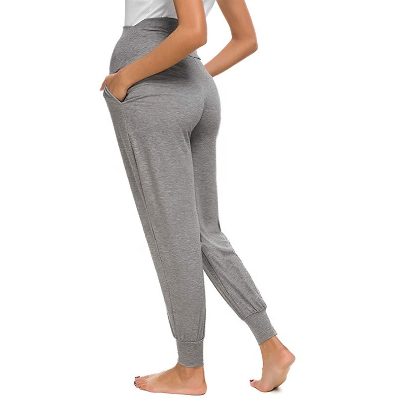 Womens Motherhood Maternity Pants Comfort Stretchy Pregnancy Trousers Pregnant Sweatpants Plus Size Loungewear Black Leggings