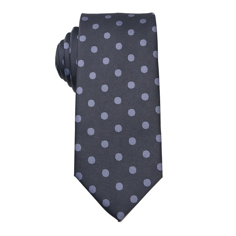 Promotional latest hot sale men's 100% polyester jacquard tie, necktie for man navy blue Shengzhou tie manufacturer