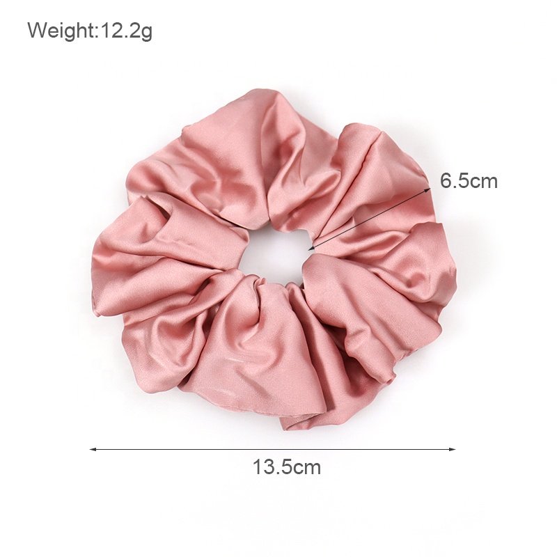 B.PHNE 13cm pink Elastic Hair Tie satin hair scrunchies hair scrunchy accessory for women girls