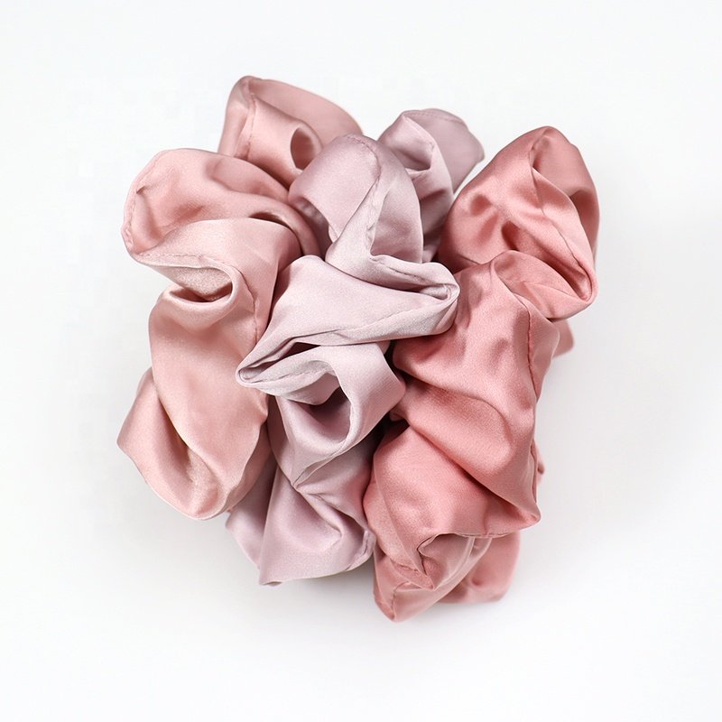 B.PHNE 13cm pink Elastic Hair Tie satin hair scrunchies hair scrunchy accessory for women girls
