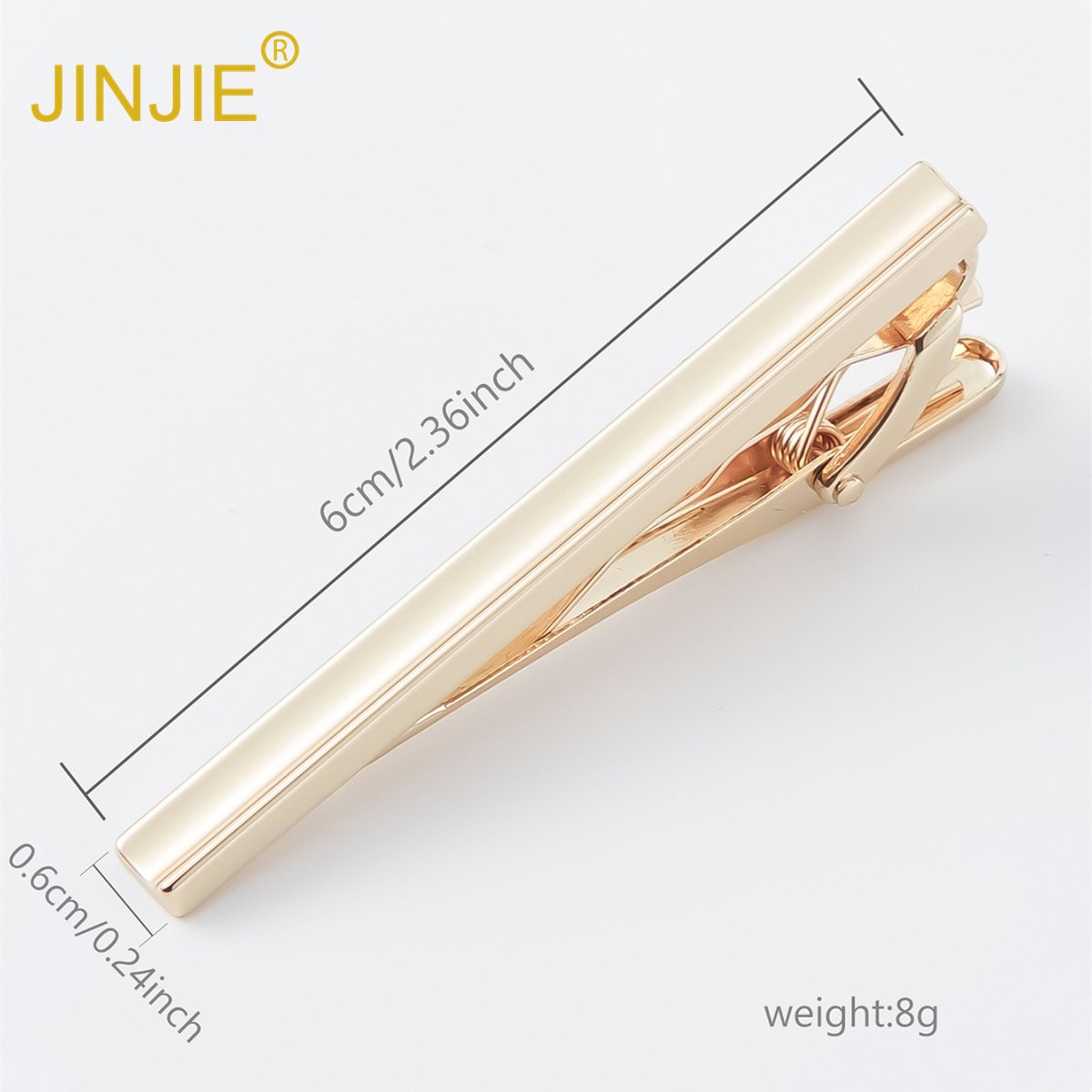2024 Ready to ship low price fashion gold plated design Cambered surface cufflink tie clip set for men luxury