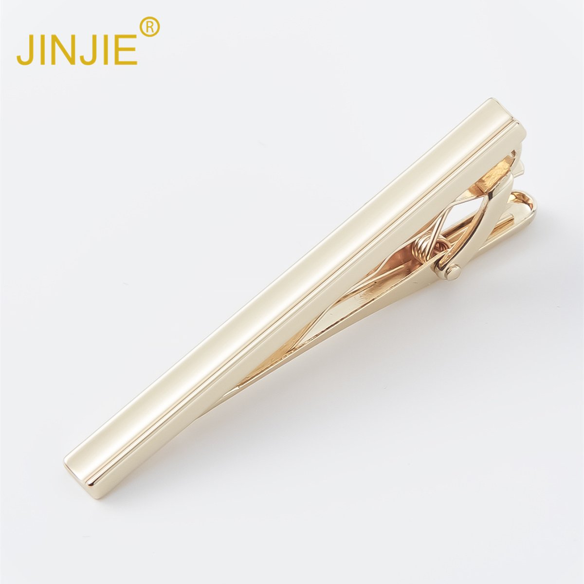 2024 Ready to ship low price fashion gold plated design Cambered surface cufflink tie clip set for men luxury