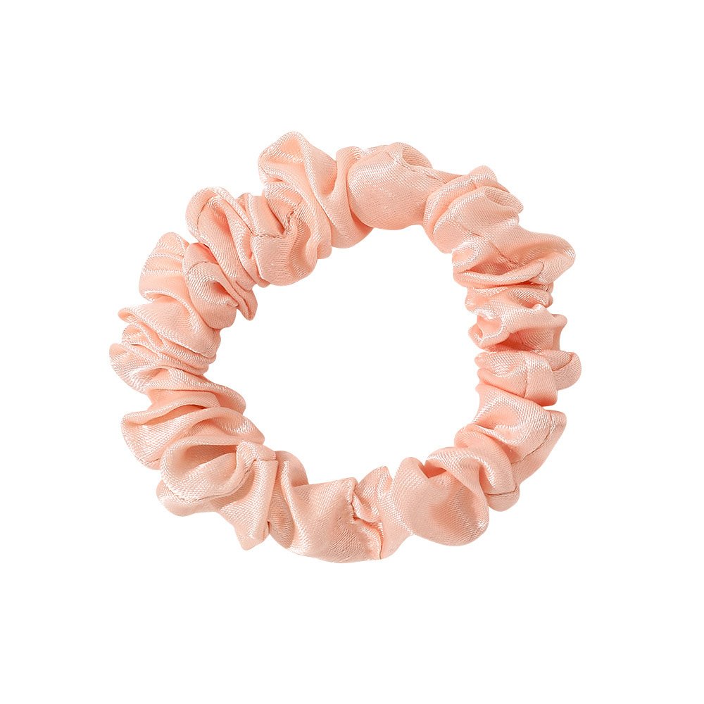 Satin Silk Scrunchies Solid Color Slender Elastic Hair Tie for Women Girl Hair Ponytail Holder Hairband Accessories