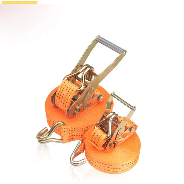 Good Quality Ratchet Tie Down 50mm Double J Hook 3000kgs Break Strength Ratchet Tie Down Straps Tie Down Strap