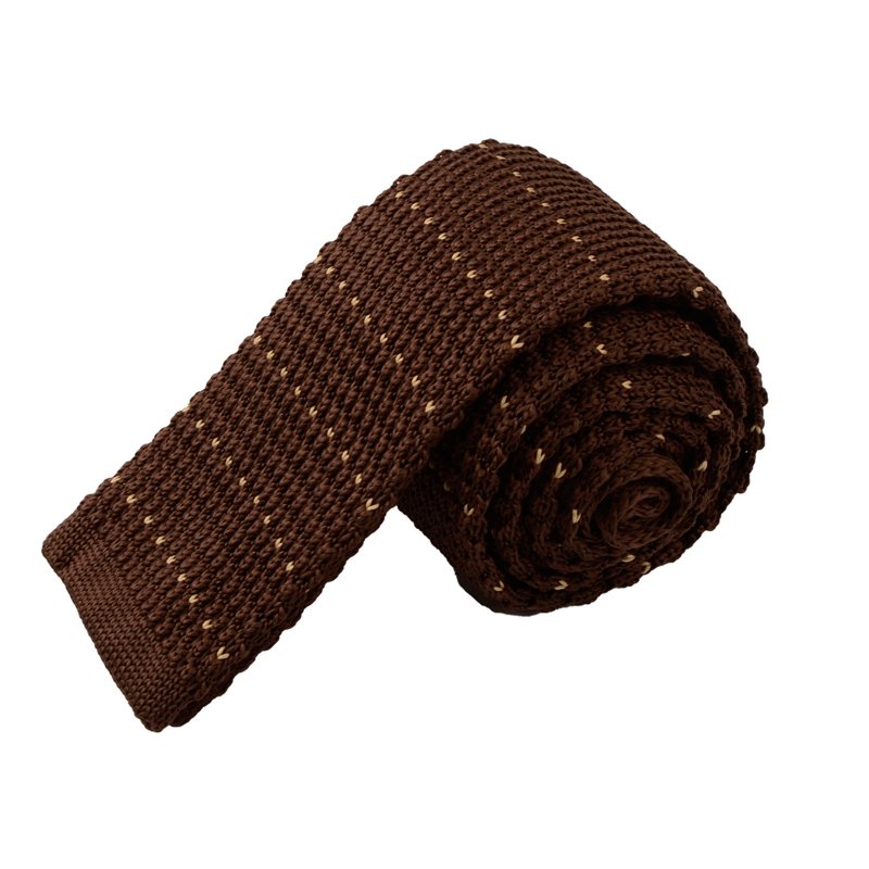 OEM/ODM Men's Handmade 100% Polyester Stripe Casual Neclkties Custom Logo Mens Knit Neck Ties