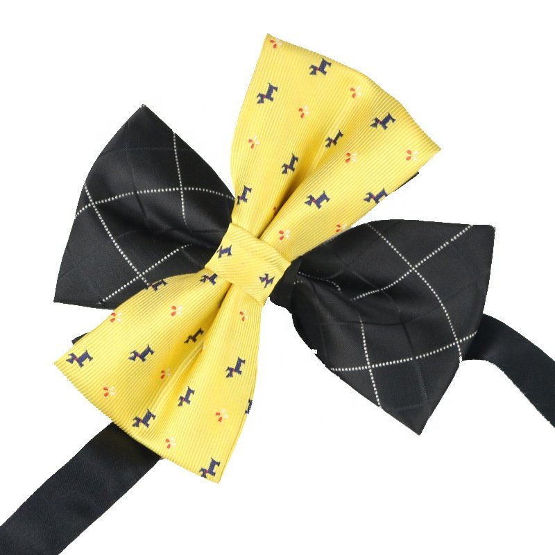 Hot sale cheap low moq 52 patterns fashion polyester jacquard hardware lot stocks mens bow ties