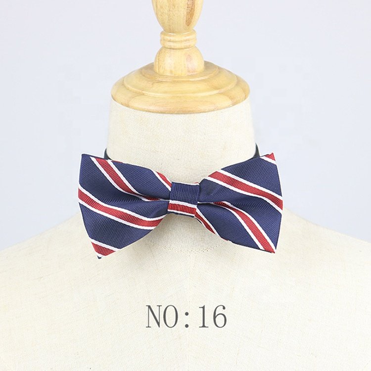 Hot sale cheap low moq 52 patterns fashion polyester jacquard hardware lot stocks mens bow ties