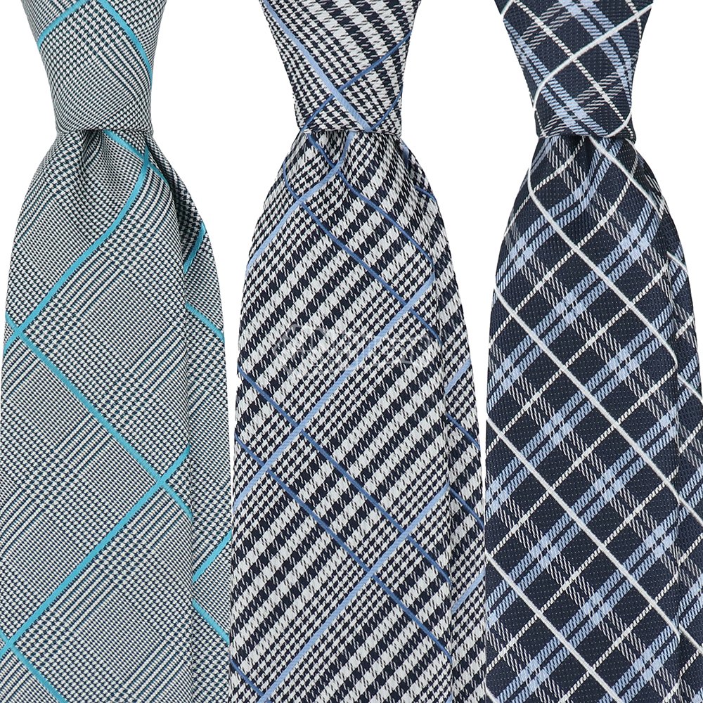 Custom 5Cm Skinny Pattern Striped Polyester Woven Business Style Neckties Wide Stripes Neck Ties