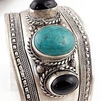 Classic White Metal Cuff Handmade Tie Clip Set Turquoise Copper Alloy Gift Engagement Anniversary Party Buddhism Cuff Links