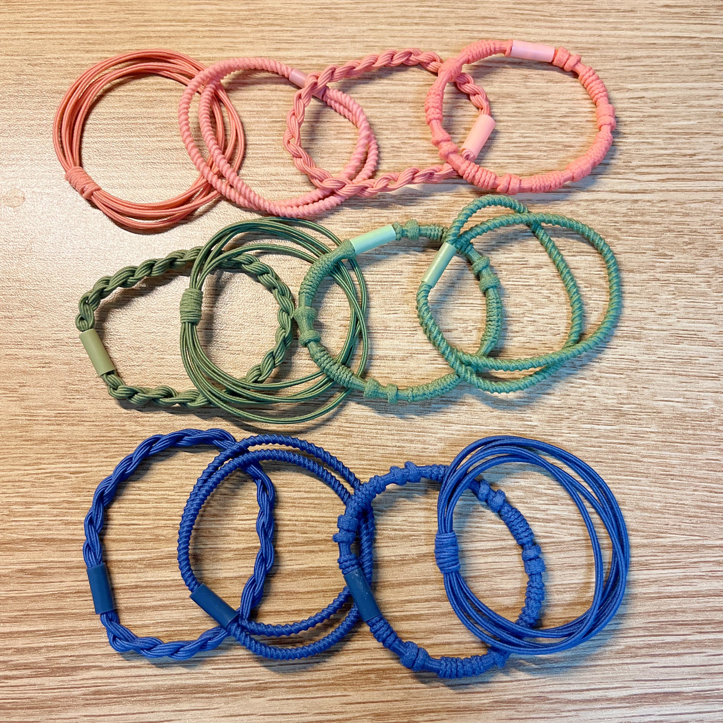 Wholesale 4 Pcs New Bohemian Style Braided Boho Hair Ties Women Multi Color fashion boho twist original hair tie bracelets