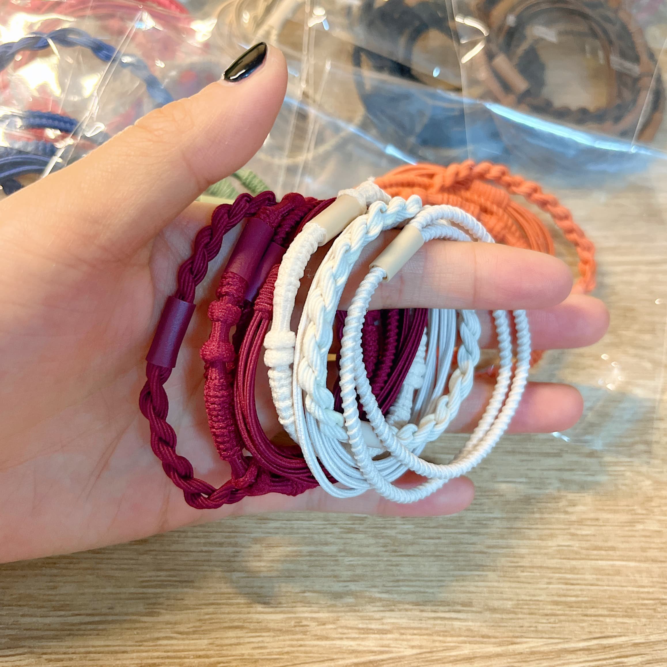 Wholesale 4 Pcs New Bohemian Style Braided Boho Hair Ties Women Multi Color fashion boho twist original hair tie bracelets