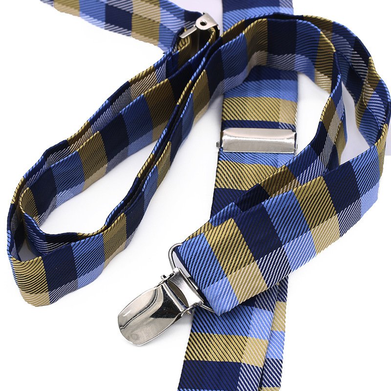 Fashion Mens Suspenders Bow Tie Pocket Square 3-Piece Set In a Box Gentleman Wedding Party Bretele Father Husband's Gift Sets
