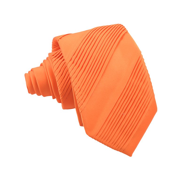 Solid Ties Printed Polyester Gravata Drapeada Pleated Neck Ties