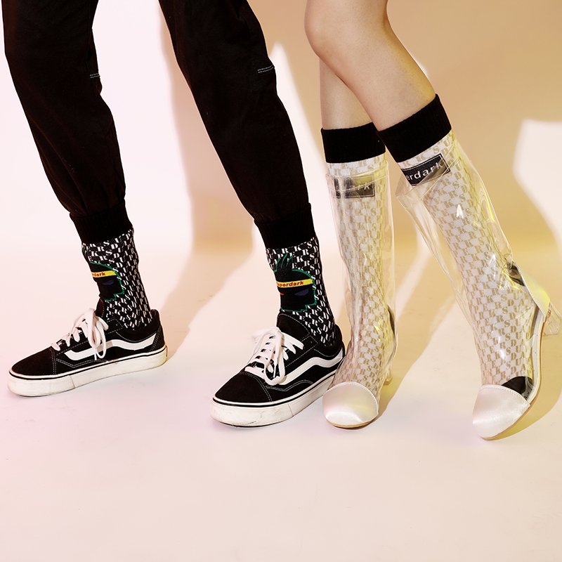 Custom Print Socks Logo Men's Fashion High Quality Tie Dye Sock Women