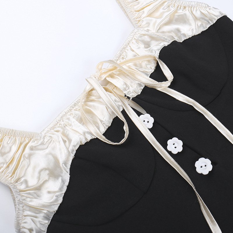 Y2K Sexy Folds Straps Prom Dress Women Fashion Sleeveless Elegant Ruffles Hem Mini Dresses Party Lady Evening A-line Gown 2547