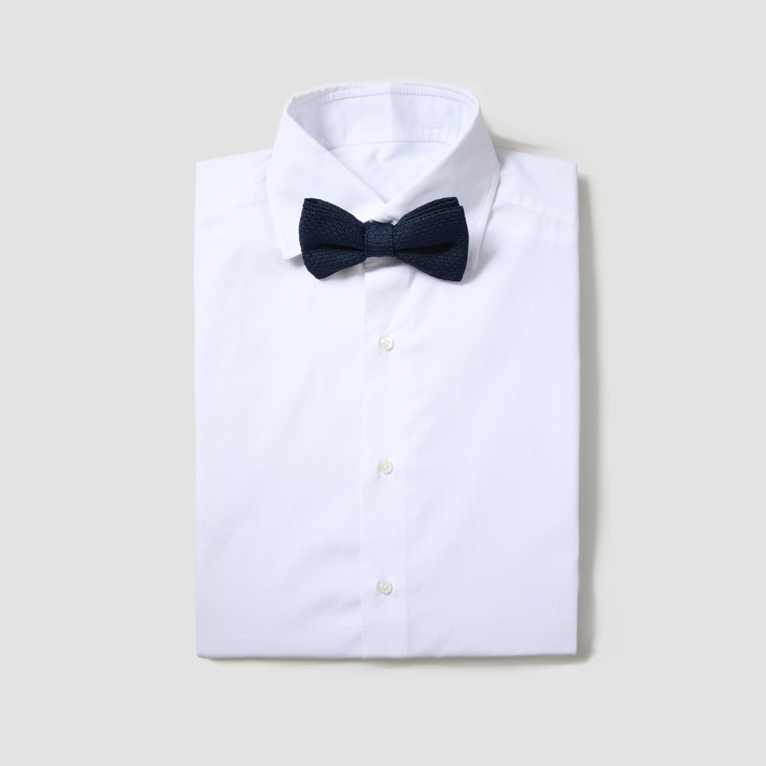 Classic Night Blue Bowtie - 100% Silk Grenadine Weave - Great for Gala Events - Fully Customizable