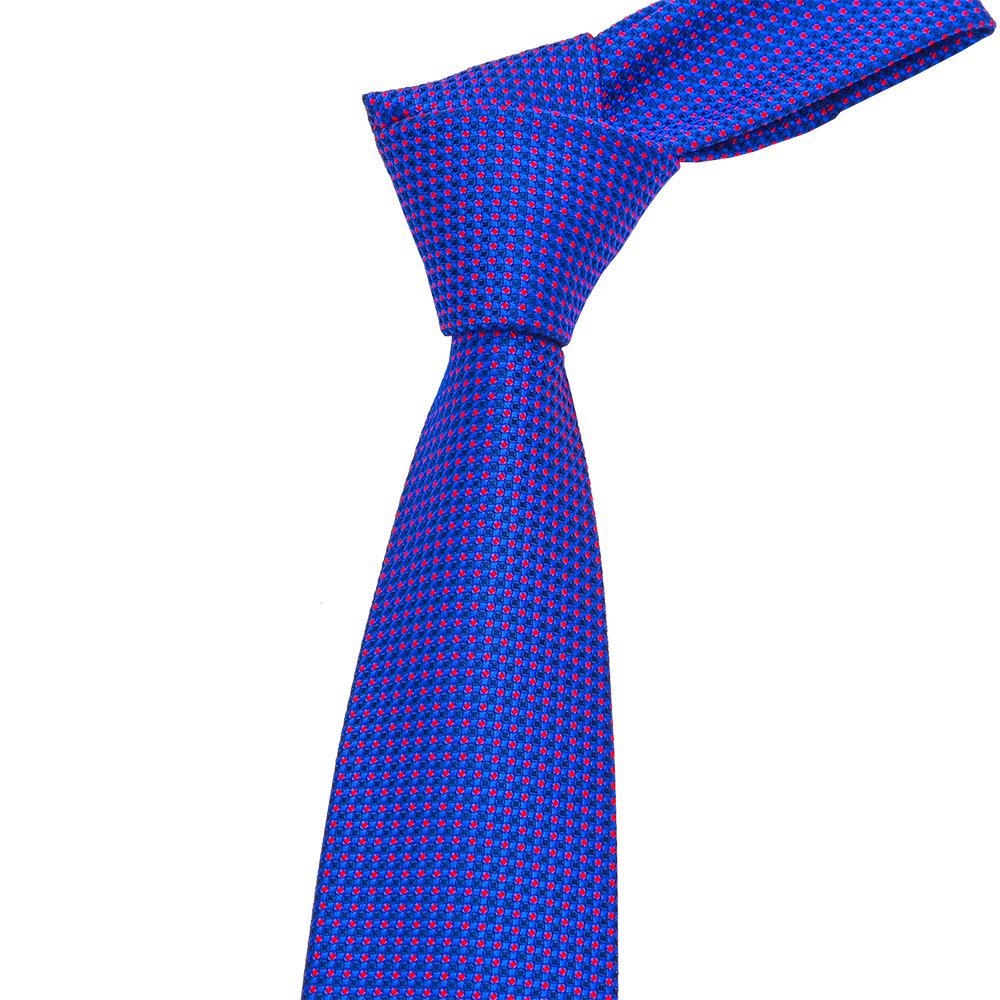 YiLi Handmade Jacquard Woven Microfiber Polyester Deep Blue Tie