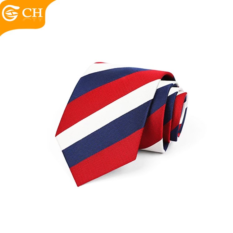 Good Quality Manufacturers Designer Suit Woven Polyester Neckties For Men Personalized Colorful Striped Custom Western Tie