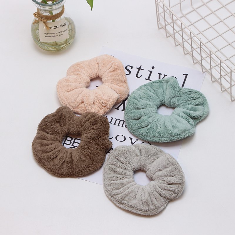 Soft xxl Bathroom Microfiber Hair Drying Scrunchies for Frizz Free Heating Hair Drying Towel Hair Bands