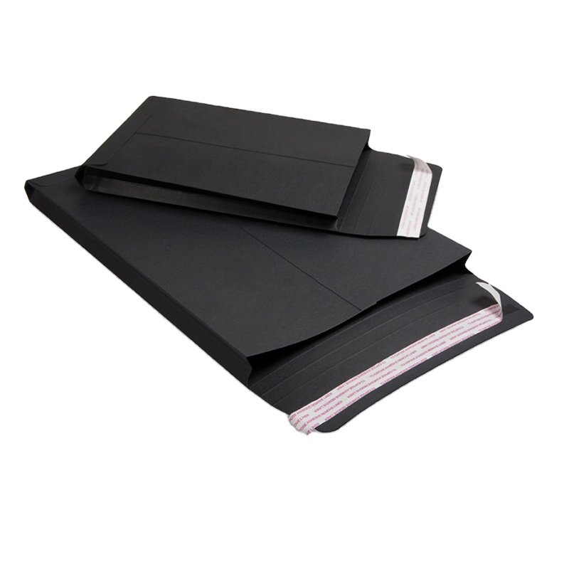 Custom Decorative Black Paper Shipping Mailing Envelopes Bag Courier Mailer Envelopes with your company logo