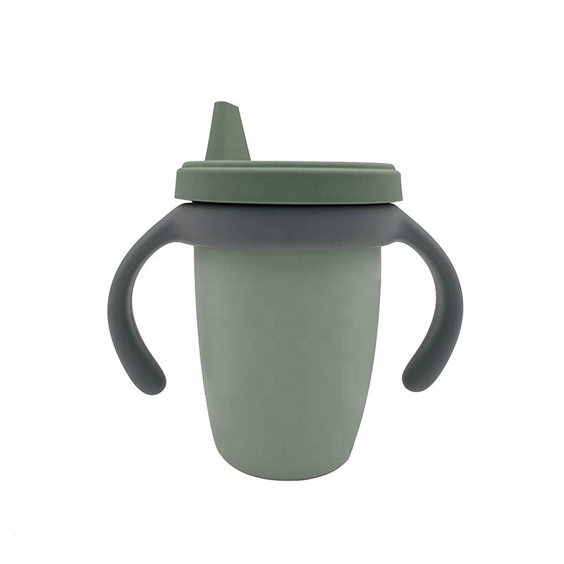 TT080 240ml Eco-friendly Durable Toddler Drinking Cup Learning Tumbler Tiny Open Cup DIY Drinking Cup Set
