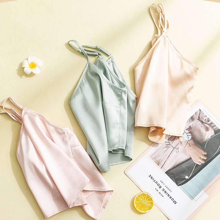 Wholesale price luxury silk Cami Top pajamas custom fit Silk Sexy Camisole 100% mulberry silk camisole