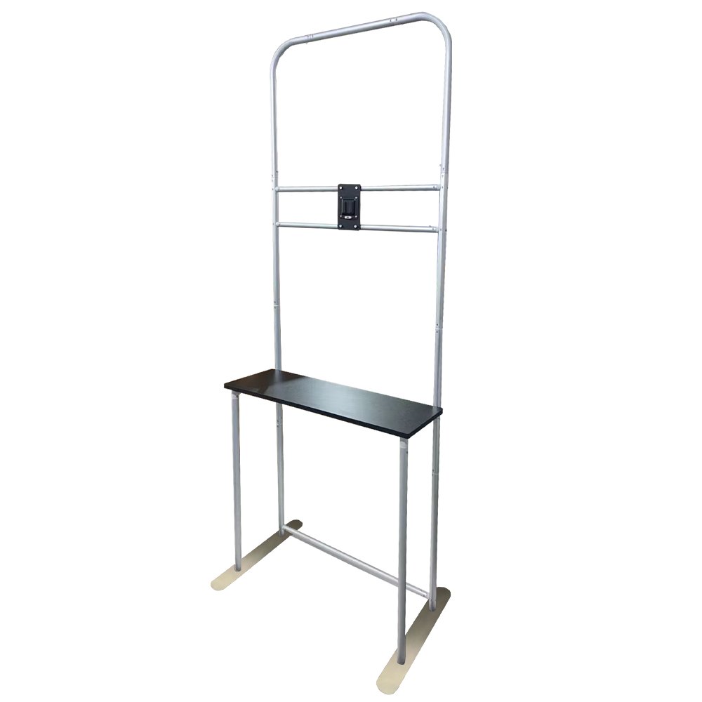 Brand New Product Customize Pop Up Ez Straight Tube Banner Stand Curved Tension Fabric Tube Display Slim Wave