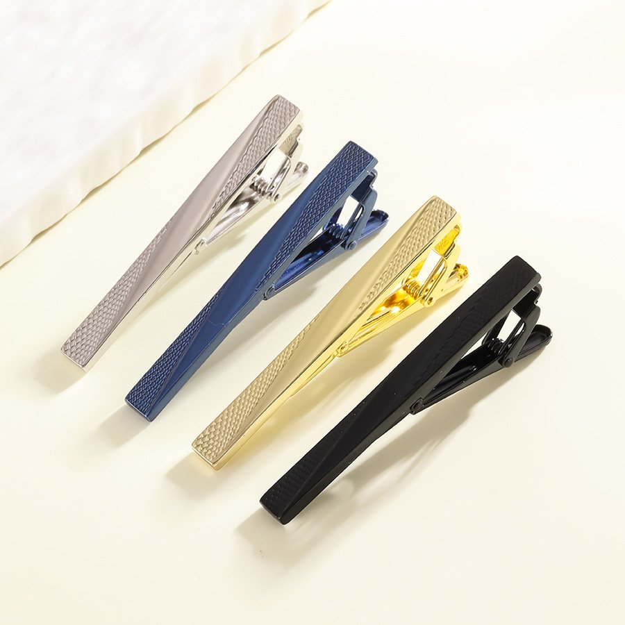New Men's Tie Clip Simple Copper Brass Shirt Clip in European and American Style for Business Gifts and Promotions
