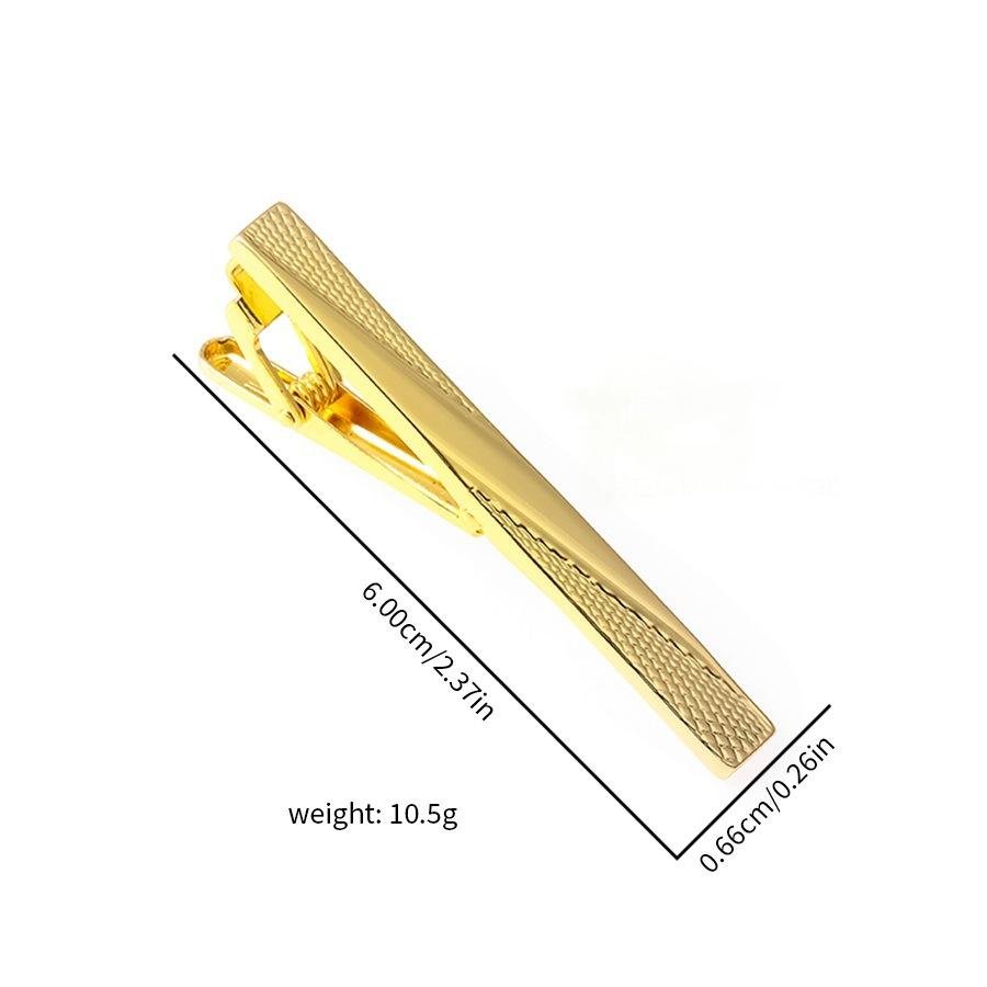 New Men's Tie Clip Simple Copper Brass Shirt Clip in European and American Style for Business Gifts and Promotions