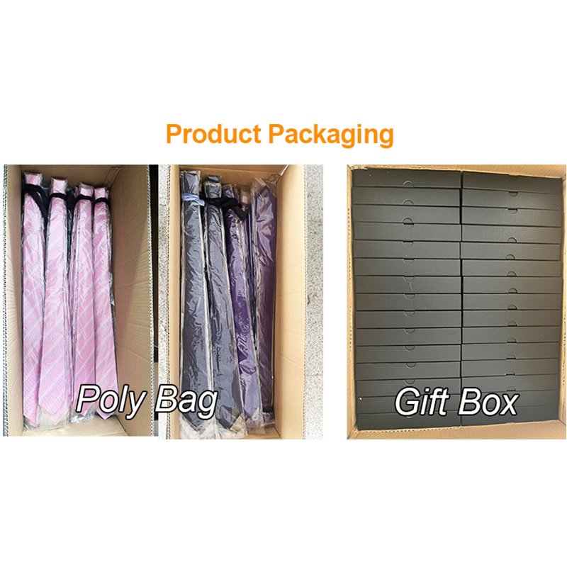 Hamocigia China Factory Handmade Luxury Classic Vintage Microfiber Woven Necktie Gift Tie Set